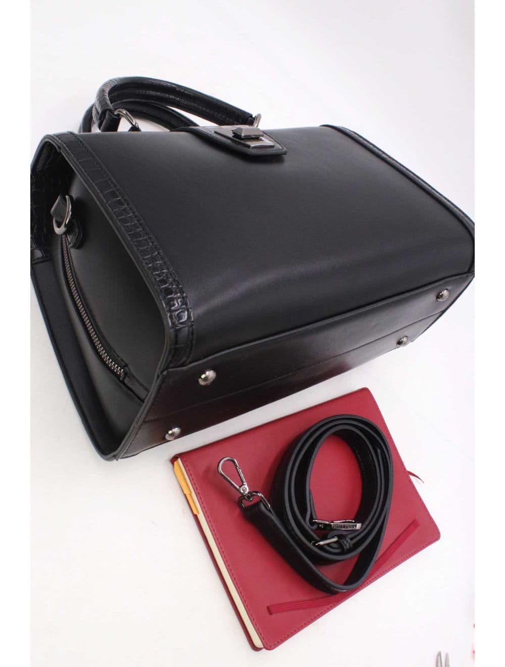 Sac Docteur Effet Crocodile 25B-6235-Noir — vue 5