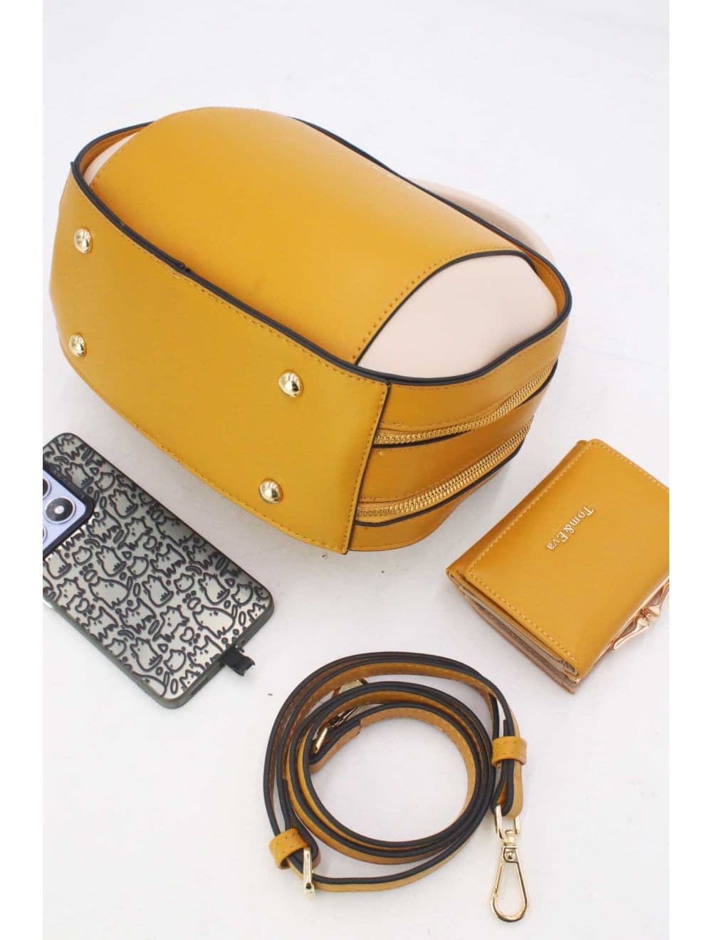 Sac à Main Avec Portefeuille-25B-6149-Jaune — vue 5