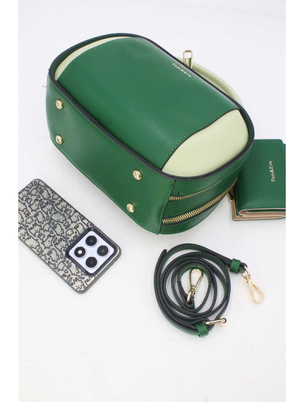 Sac à Main Avec Portefeuille-25B-6149-Vert — vue 5
