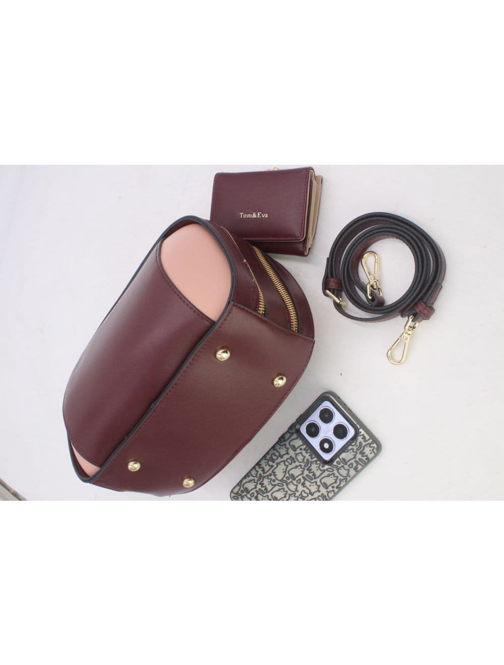 Sac à Main Avec Portefeuille-25B-6149-Marron — vue 4