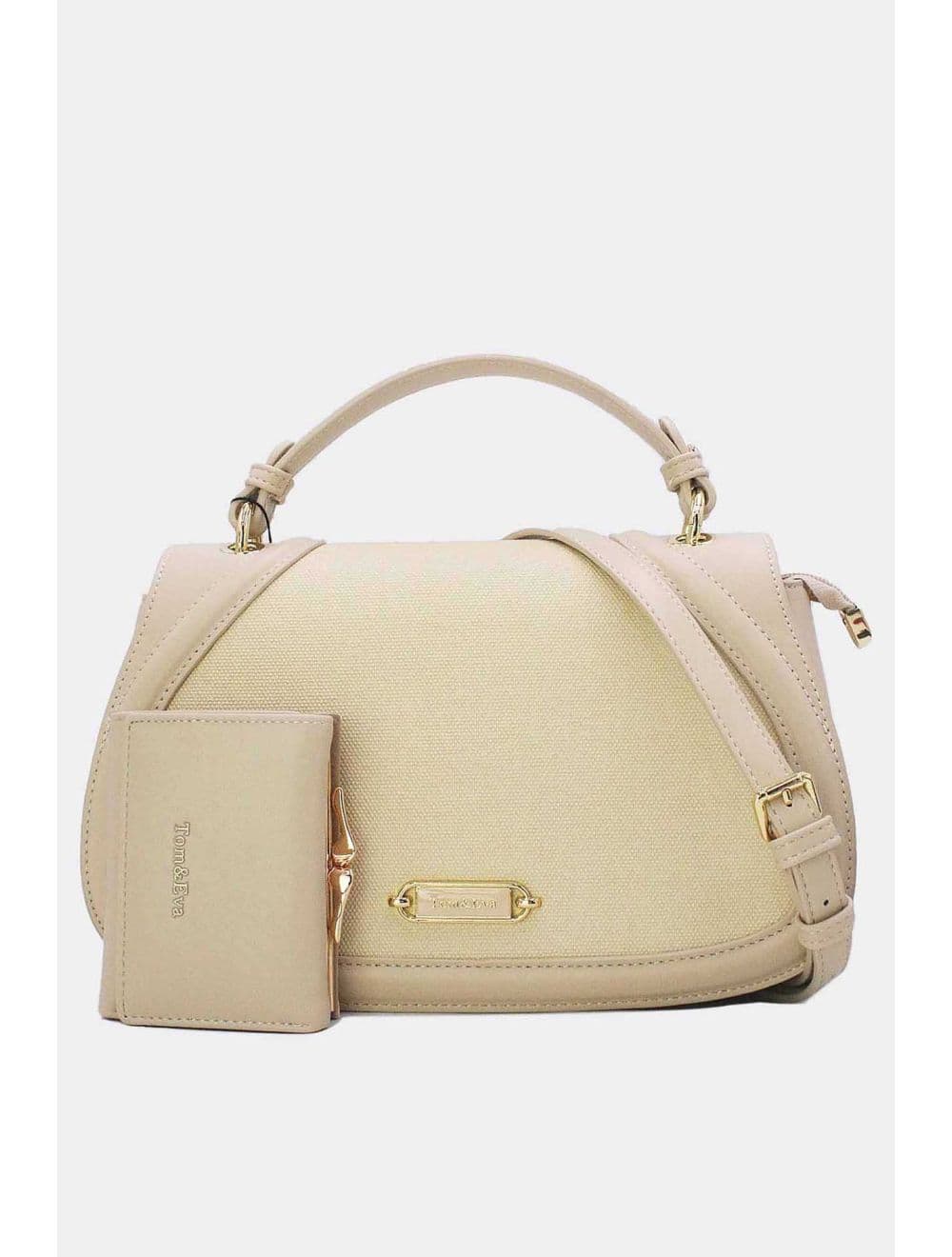 Sac à Main Effet Tissu 2-in-1 Chic 25B-6147-Cream