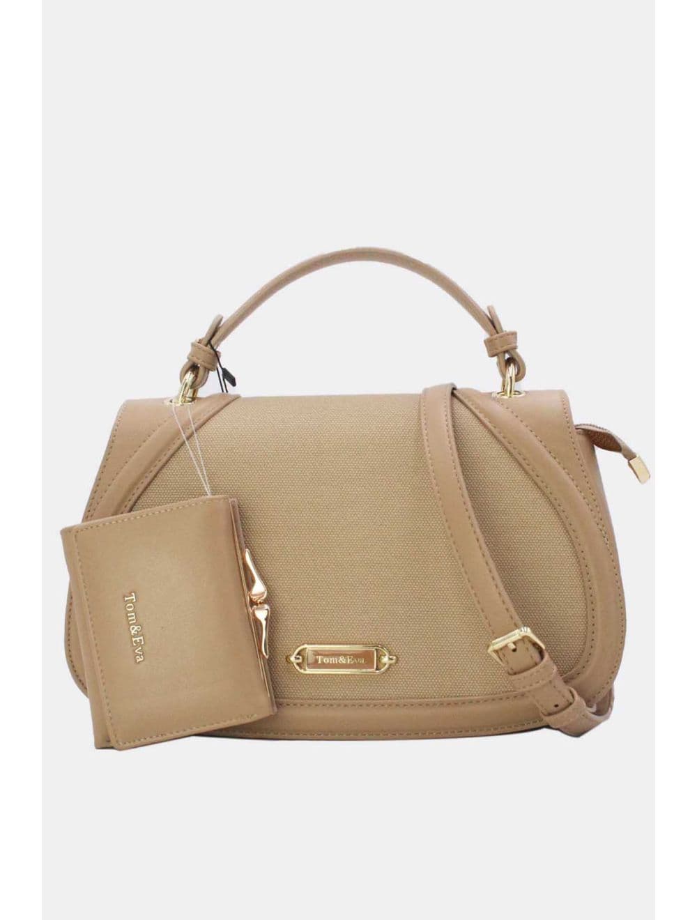 Sac à Main Effet Tissu 2-in-1 Chic 25B-6147-Beige