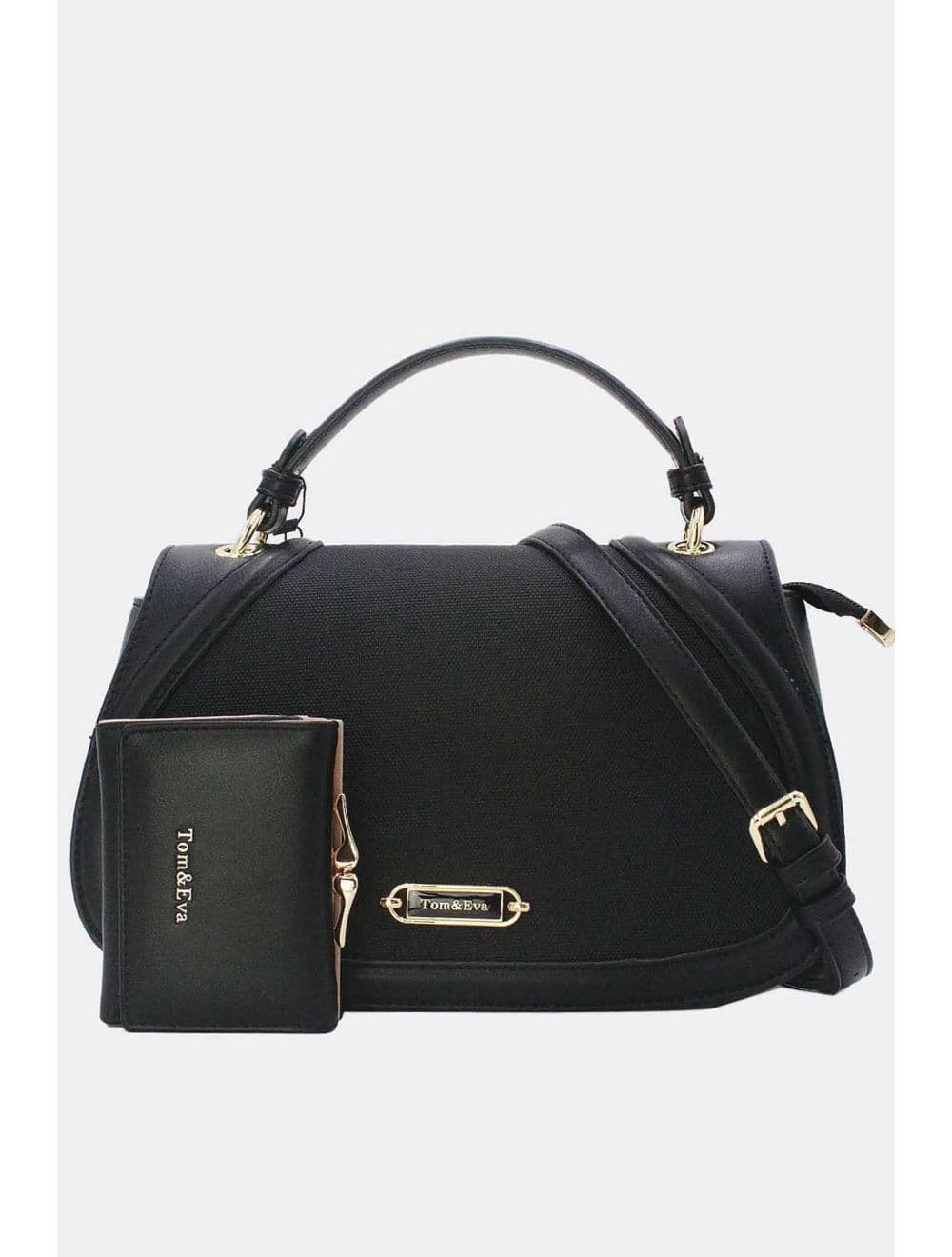 Sac à Main Effet Tissue 2-in-1 Chic 25B-6147-Noir