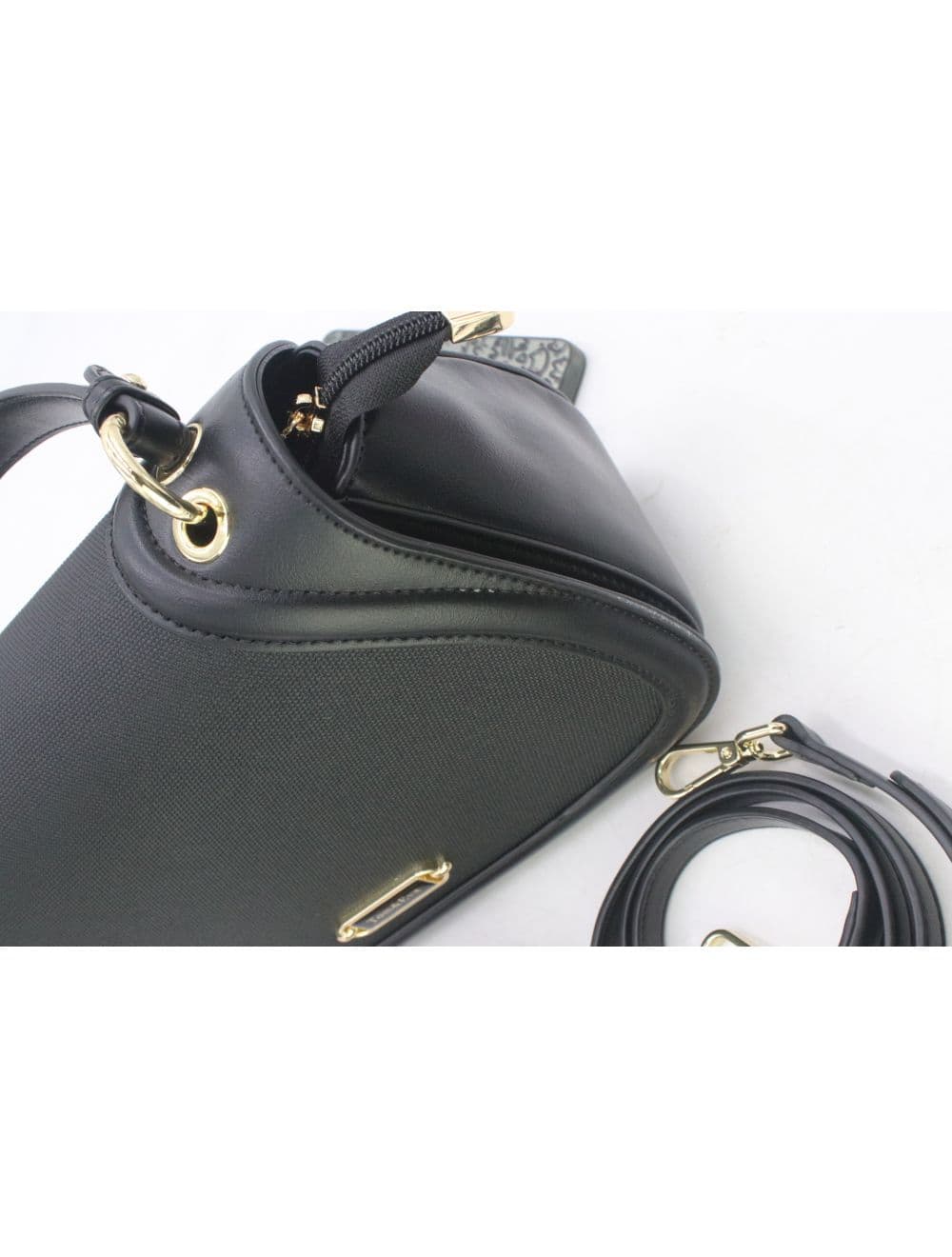 Sac à Main Effet Tissue 2-in-1 Chic 25B-6147-Noir — vue 5