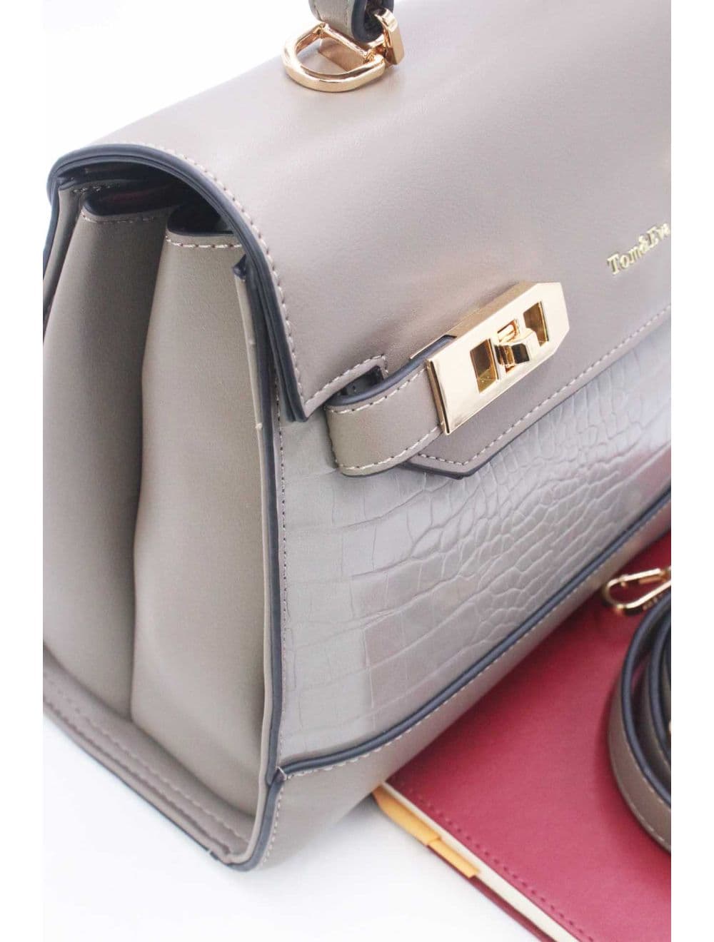 Sac à Main Chic Bicolores Réassort-24B-5864-Gris