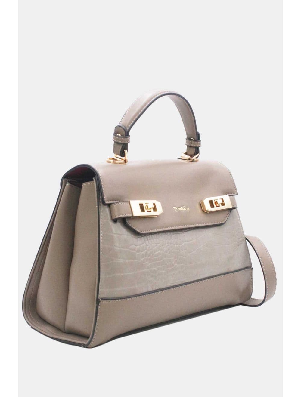 Sac à Main Chic Bicolores Réassort-24B-5864-Gris — vue 3