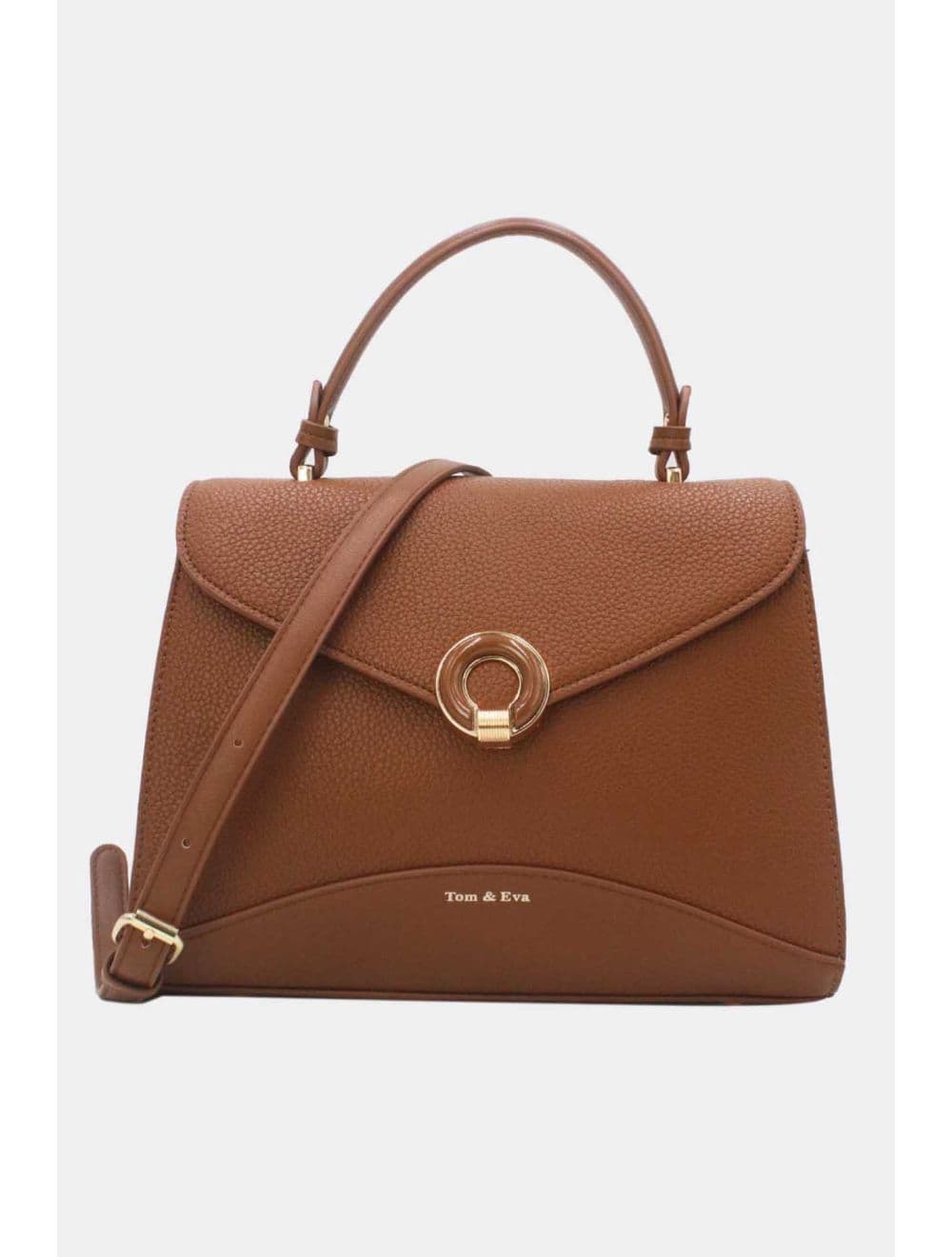 Medium Sac à Main à Rabat 25B-6188-Marron