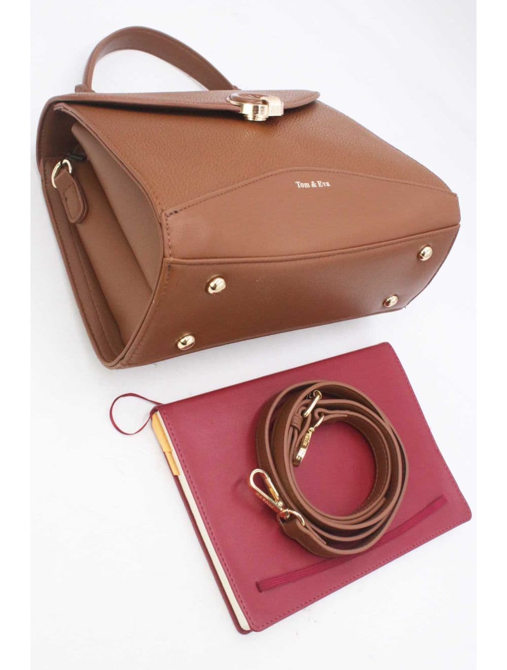 Medium Sac à Main à Rabat 25B-6188-Marron — vue 4