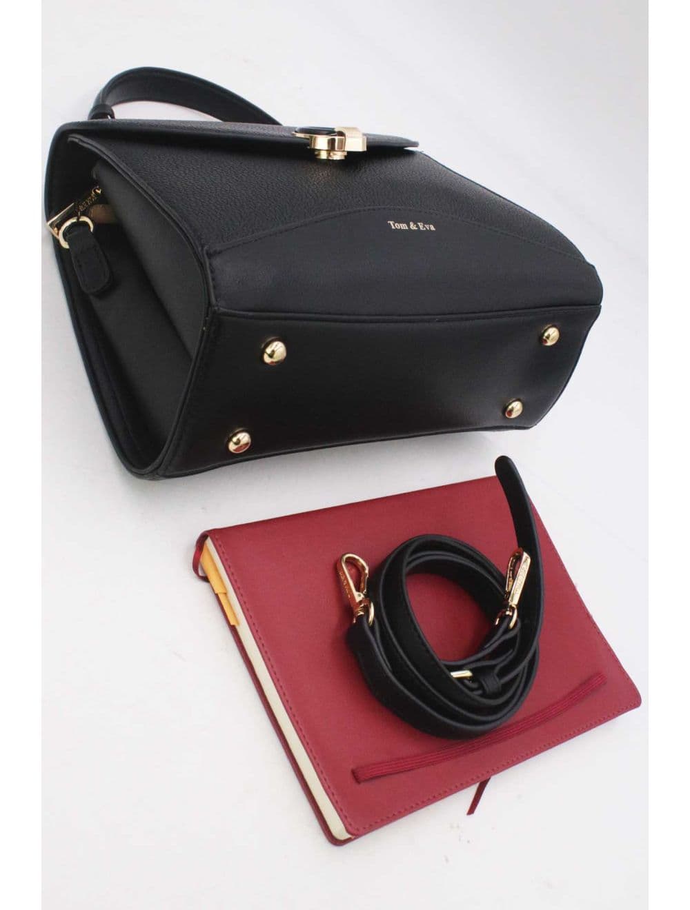 Medium Sac à Main à Rabat 25B-6188-Noir — vue 4
