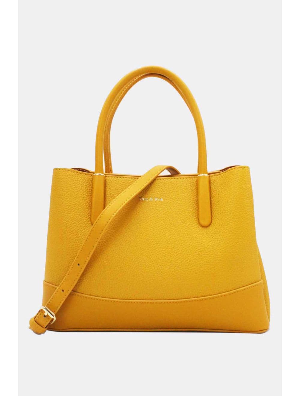 Medium Sac à Main Effet Cuir Grainé 25B-6194-Jaune