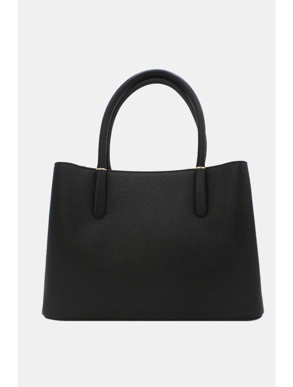 Medium Sac à Main Effet Cuir Grainé 25B-6194-Noir — vue 4