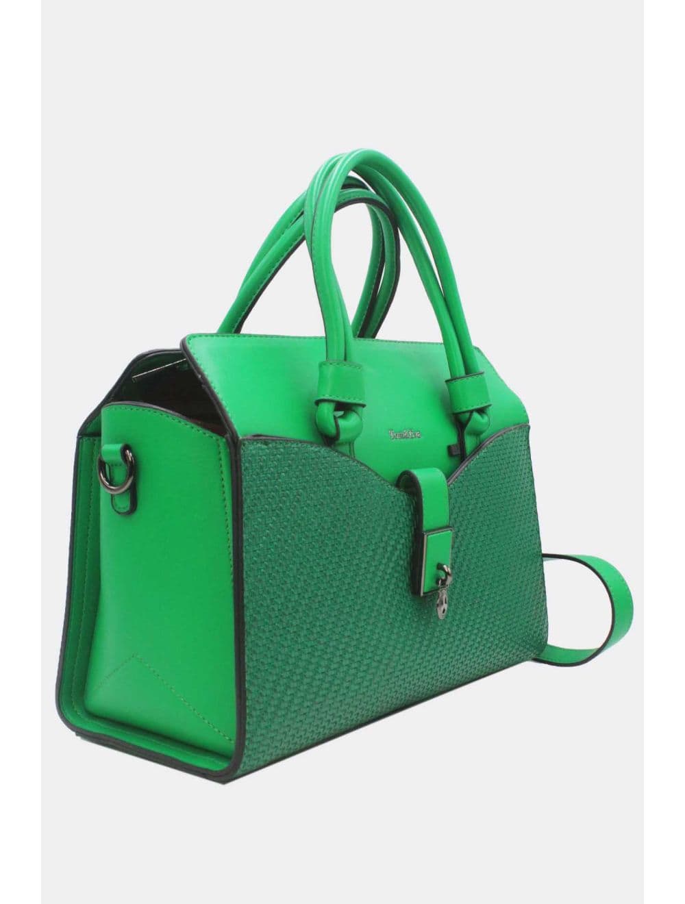 Sac à Main Effet Tressé Multipoches 24B-6107-Vert — vue 3