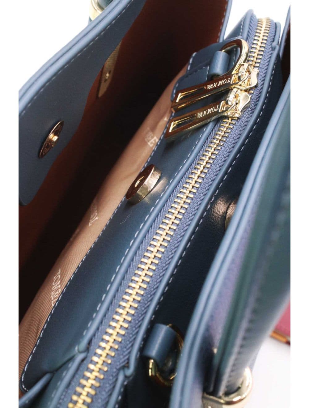 Medium Sac à Main Chic Grainé 25B-6156-Bleu — vue 5