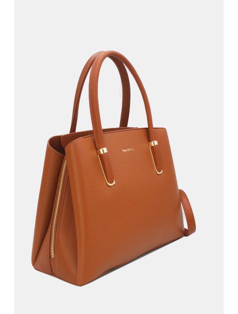 Medium Sac à Main Chic Grainé 25B-6156-Marron — vue 3