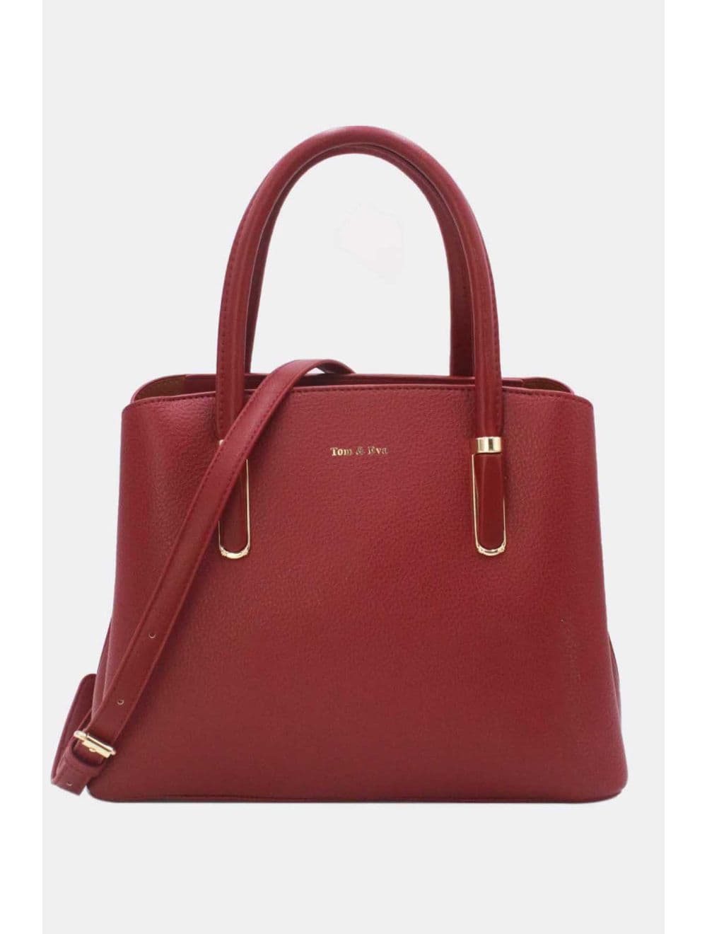 Medium Sac à Main Chic Grainé 25B-6156-Bordeaux — vue 2