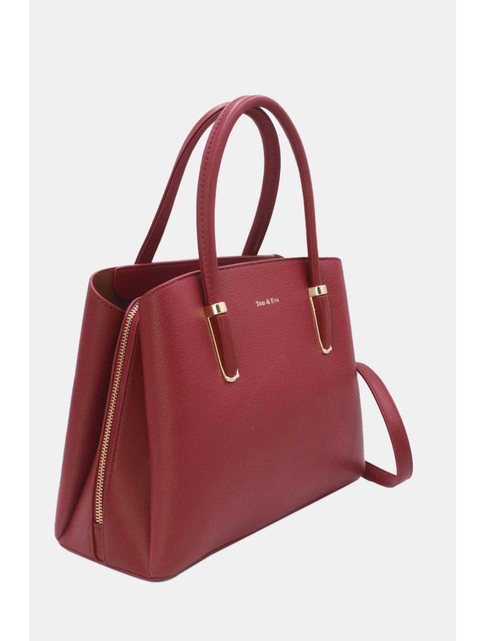 Medium Sac à Main Chic Grainé 25B-6156-Bordeaux — vue 3