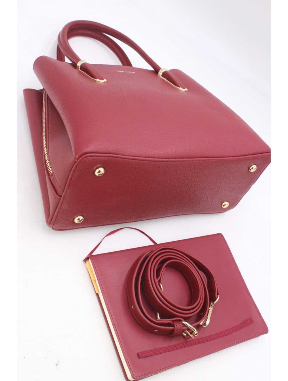 Medium Sac à Main Chic Grainé 25B-6156-Bordeaux — vue 5