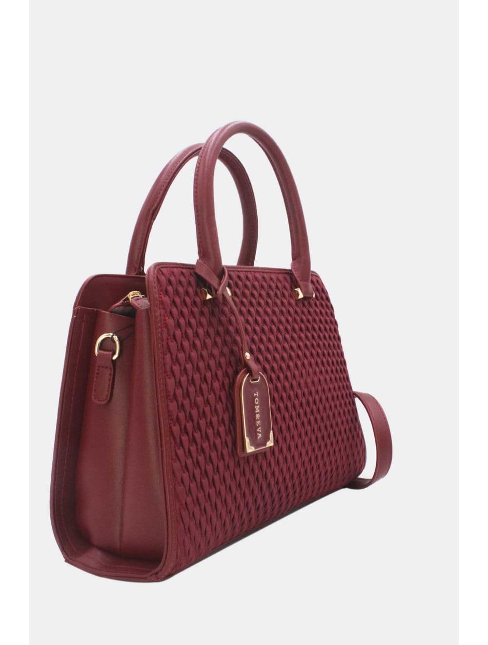 Sac à Main Tissu Avec Pendentif 25B-6192-Bordeaux — vue 3