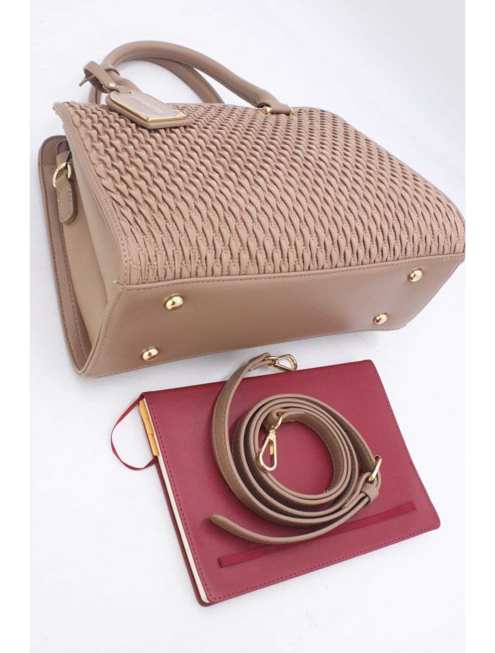 Sac à Main Tissu Avec Pendentif 25B-6192-Kaki — vue 5
