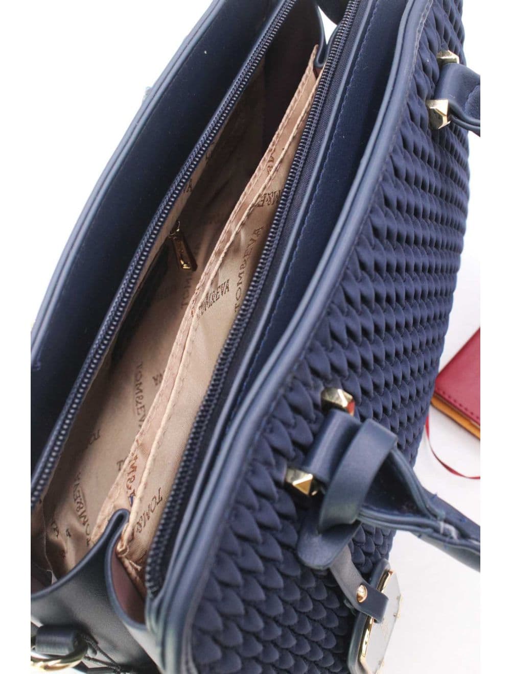Sac à Main Tissu Avec Pendentif 25B-6192-Bleu — vue 5