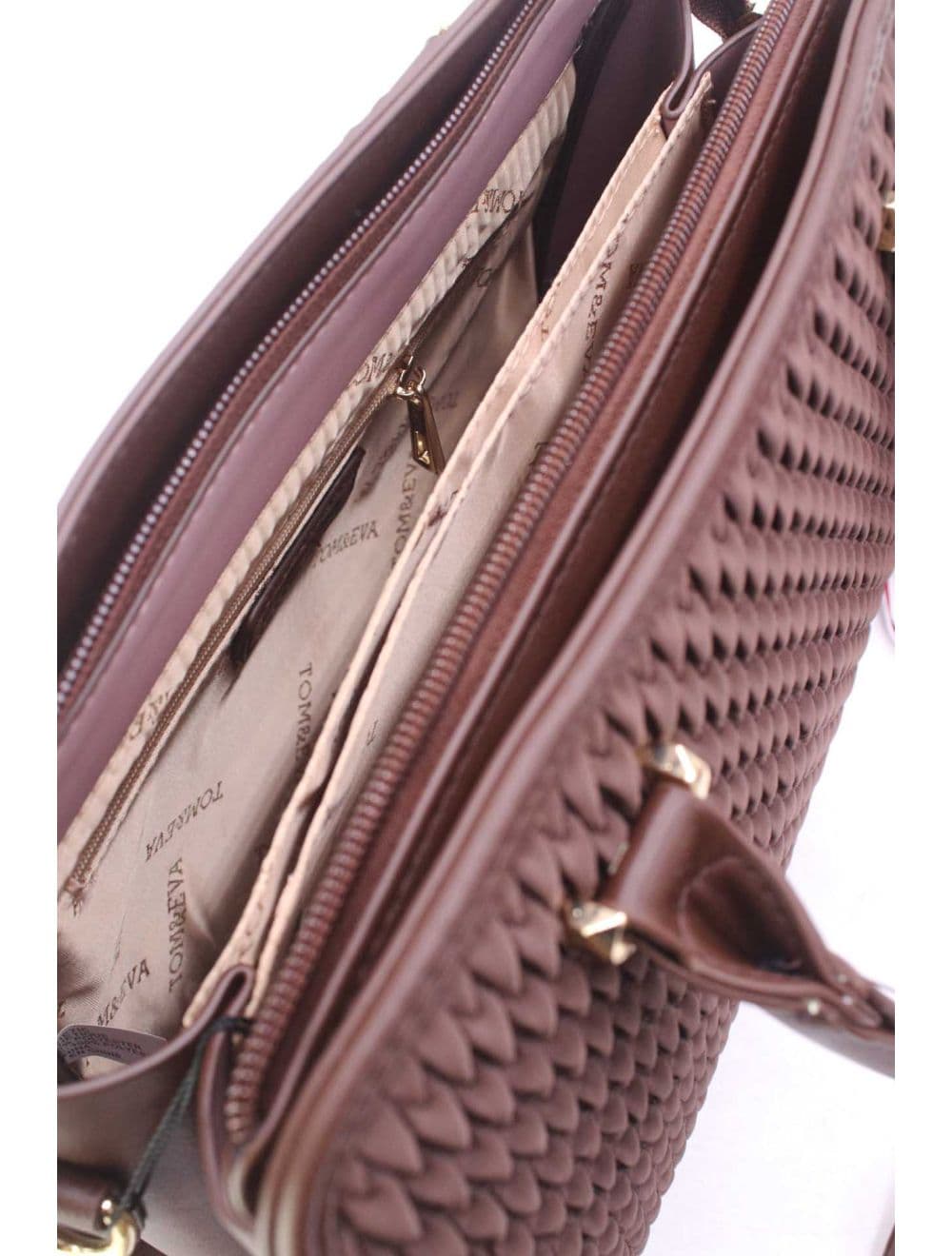 Sac à Main Tissu Avec Pendentif 25B-6192-Café — vue 5