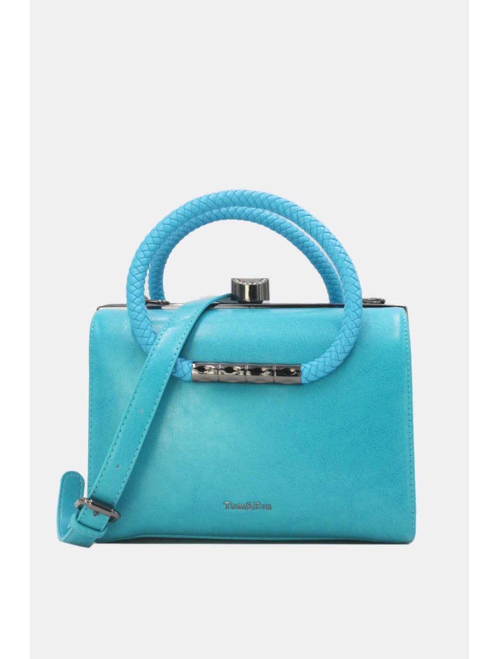 Sac à Main Rectangulaire Femme RÉASSORT 24B-6008-Bleu
