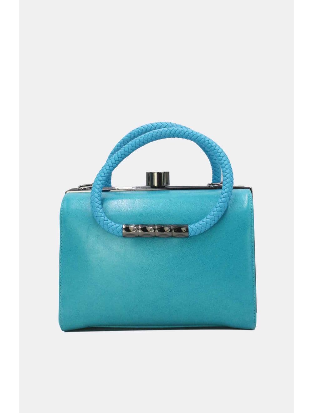 Sac à Main Rectangulaire Femme RÉASSORT 24B-6008-Bleu — vue 3