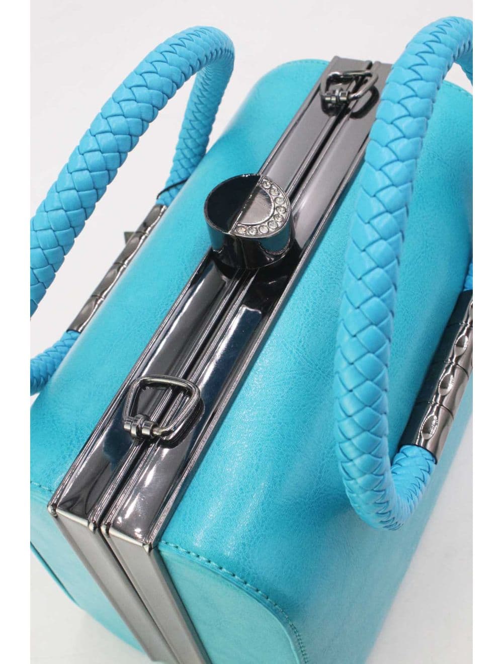 Sac à Main Rectangulaire Femme RÉASSORT 24B-6008-Bleu — vue 5