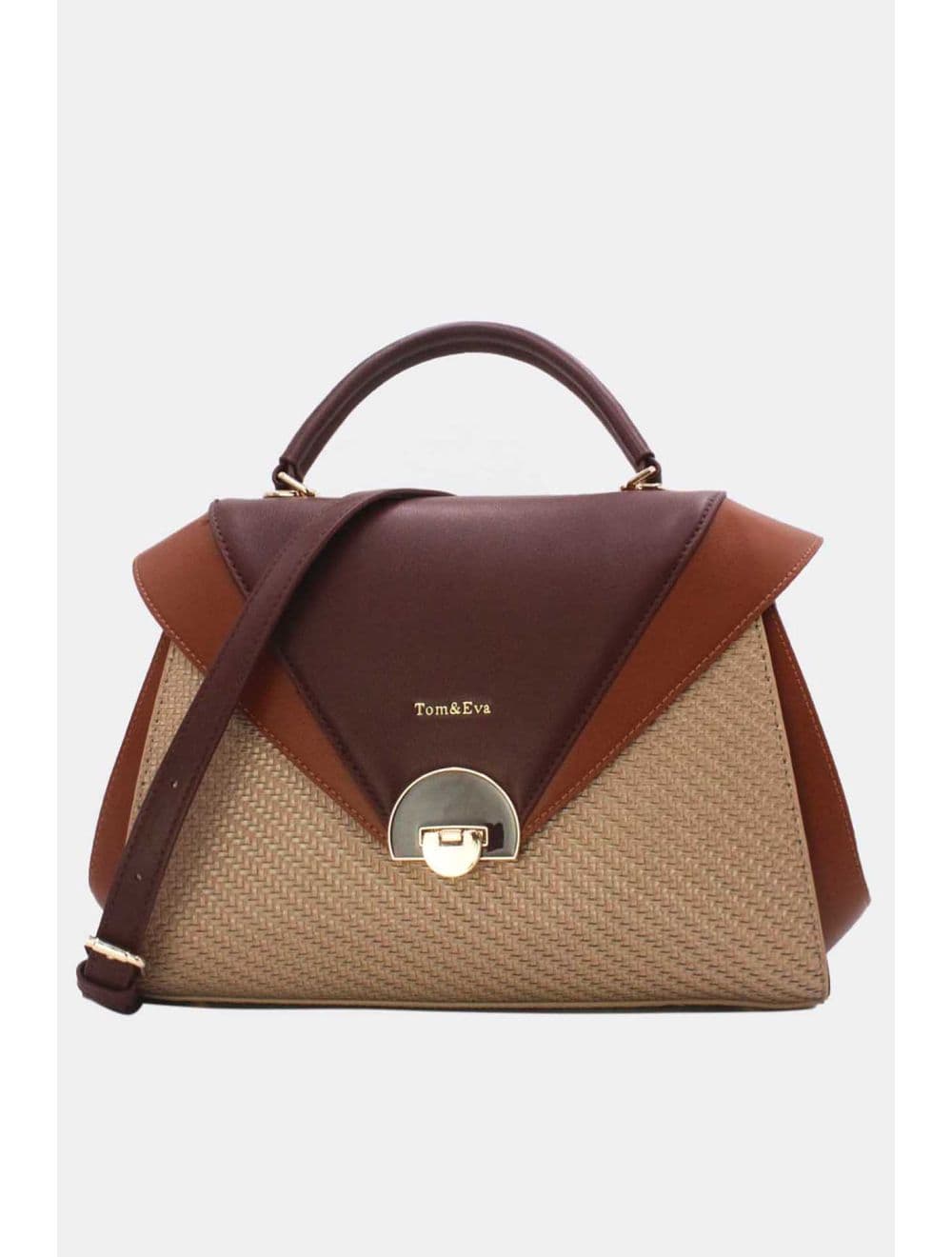 Sac à Main En Forme de Costume RÉASSORT 24B-5919-Coffee/Khaki — vue 2