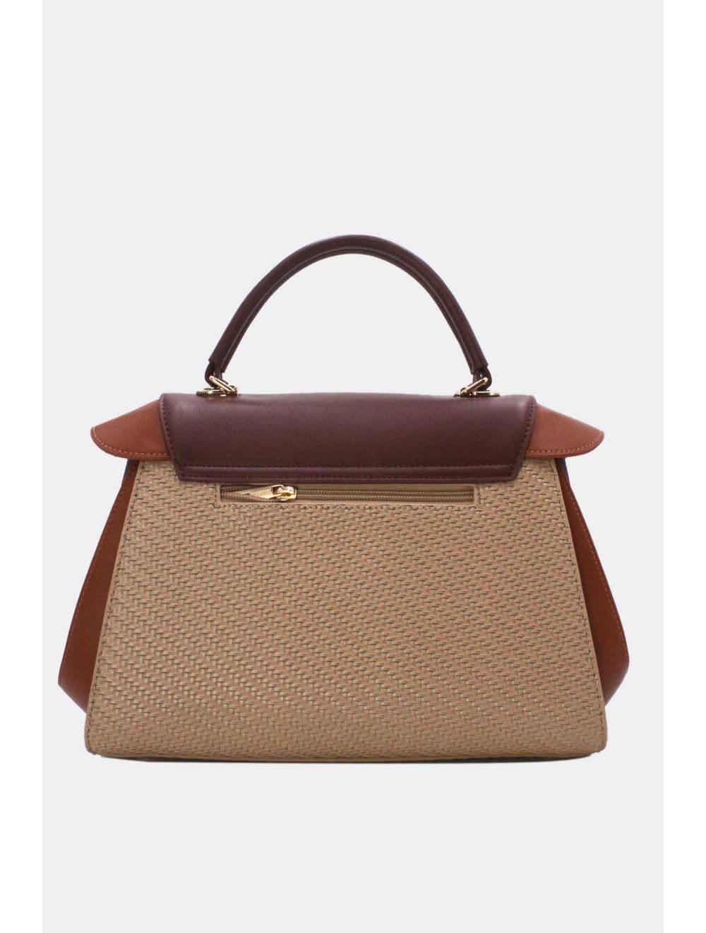 Sac à Main En Forme de Costume RÉASSORT 24B-5919-Coffee/Khaki — vue 4