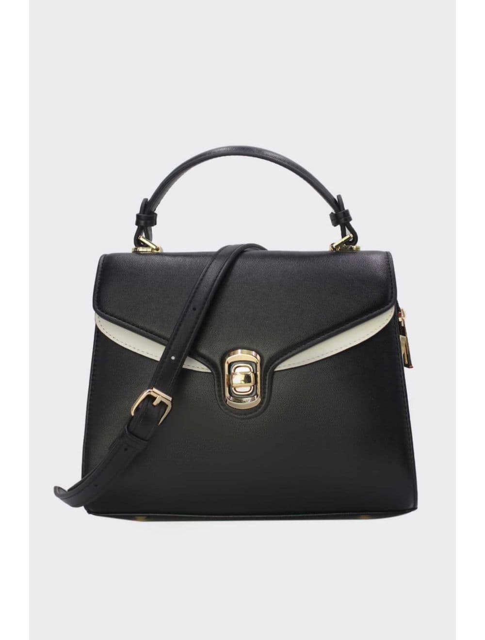 Sac à Main à Rabat Chic 24B-6072-Black/Black