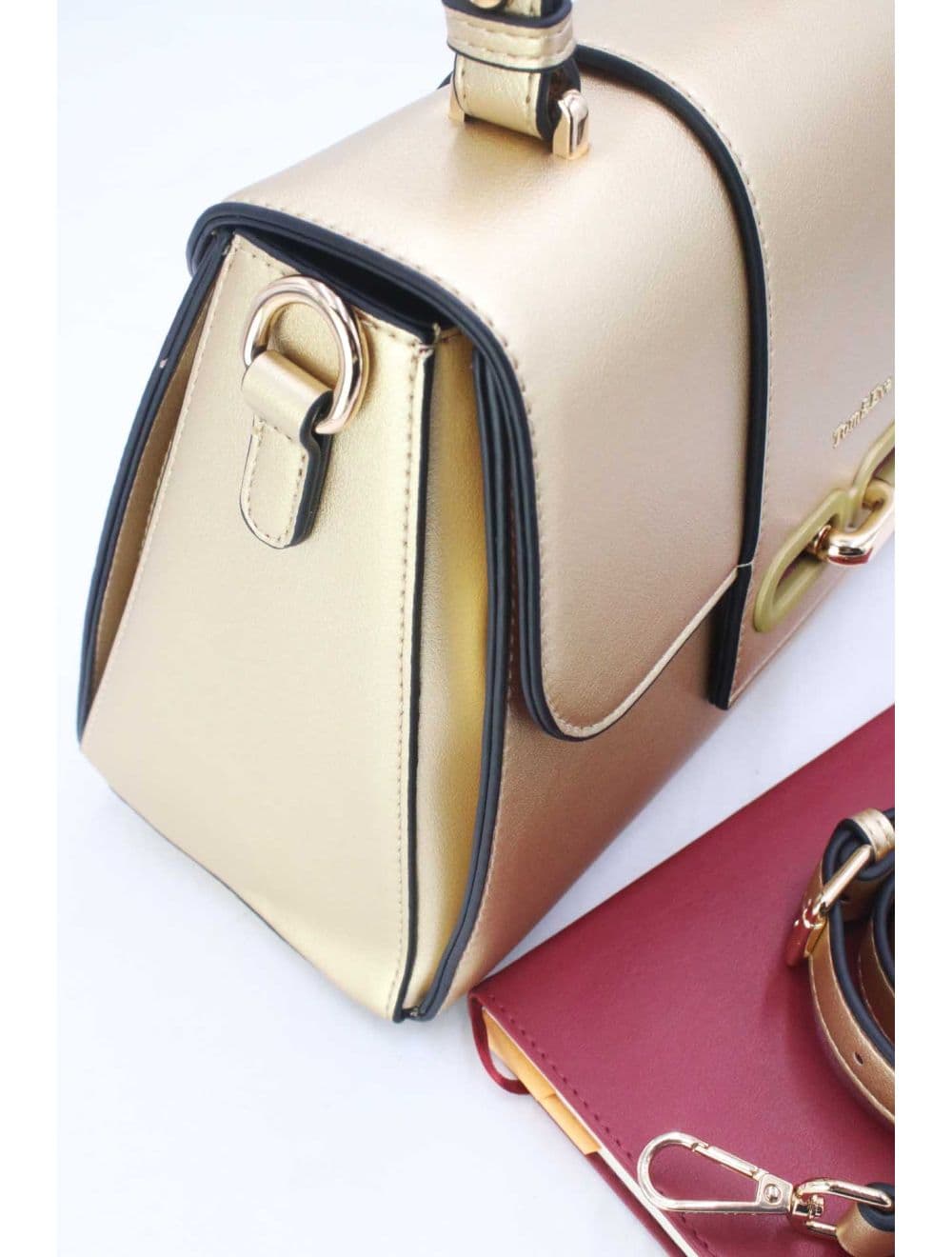 Sac à Main Femme Avec Languette 24B-5900-Doré — vue 5