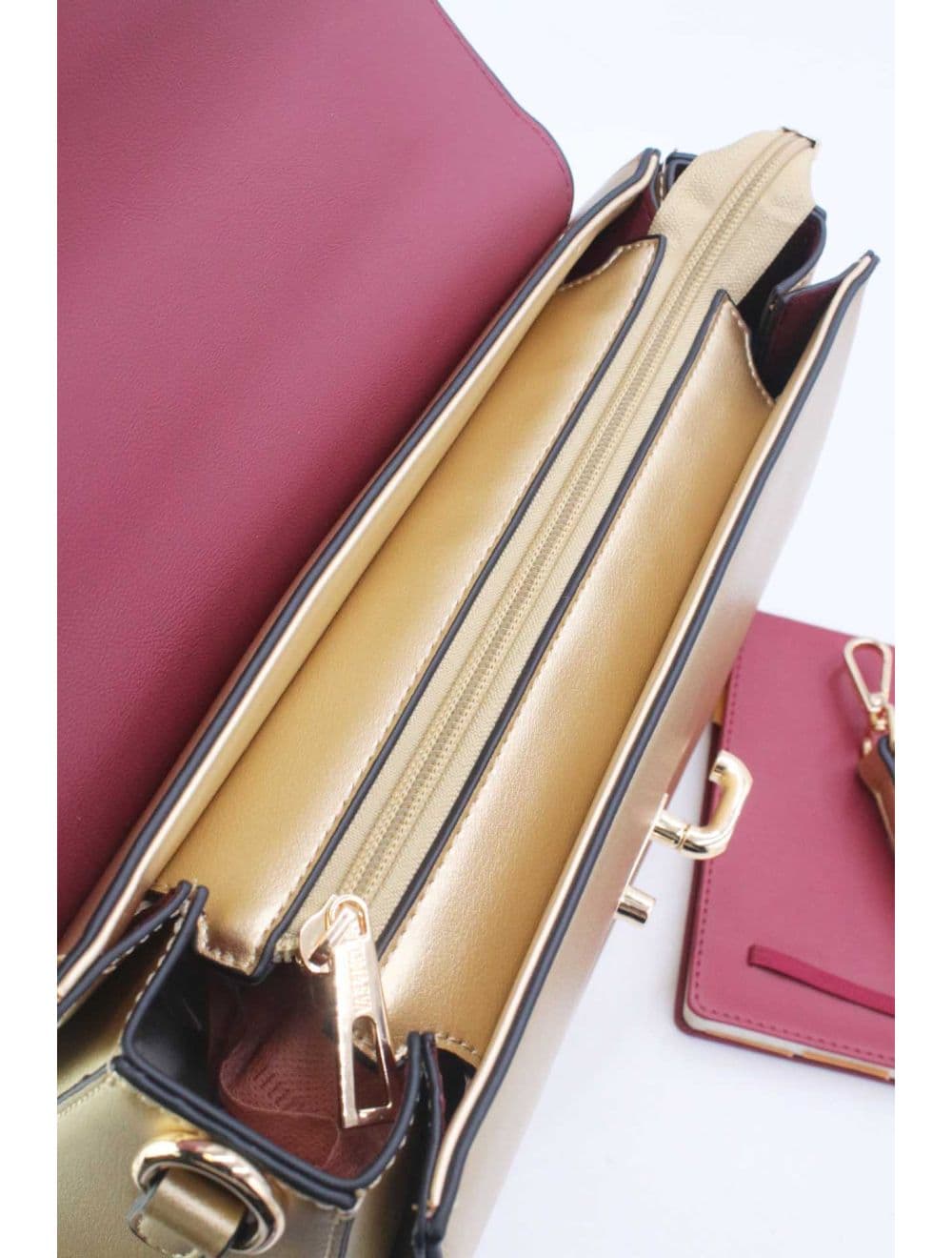 Sac à Main Femme Avec Languette 24B-5900-Doré — vue 6