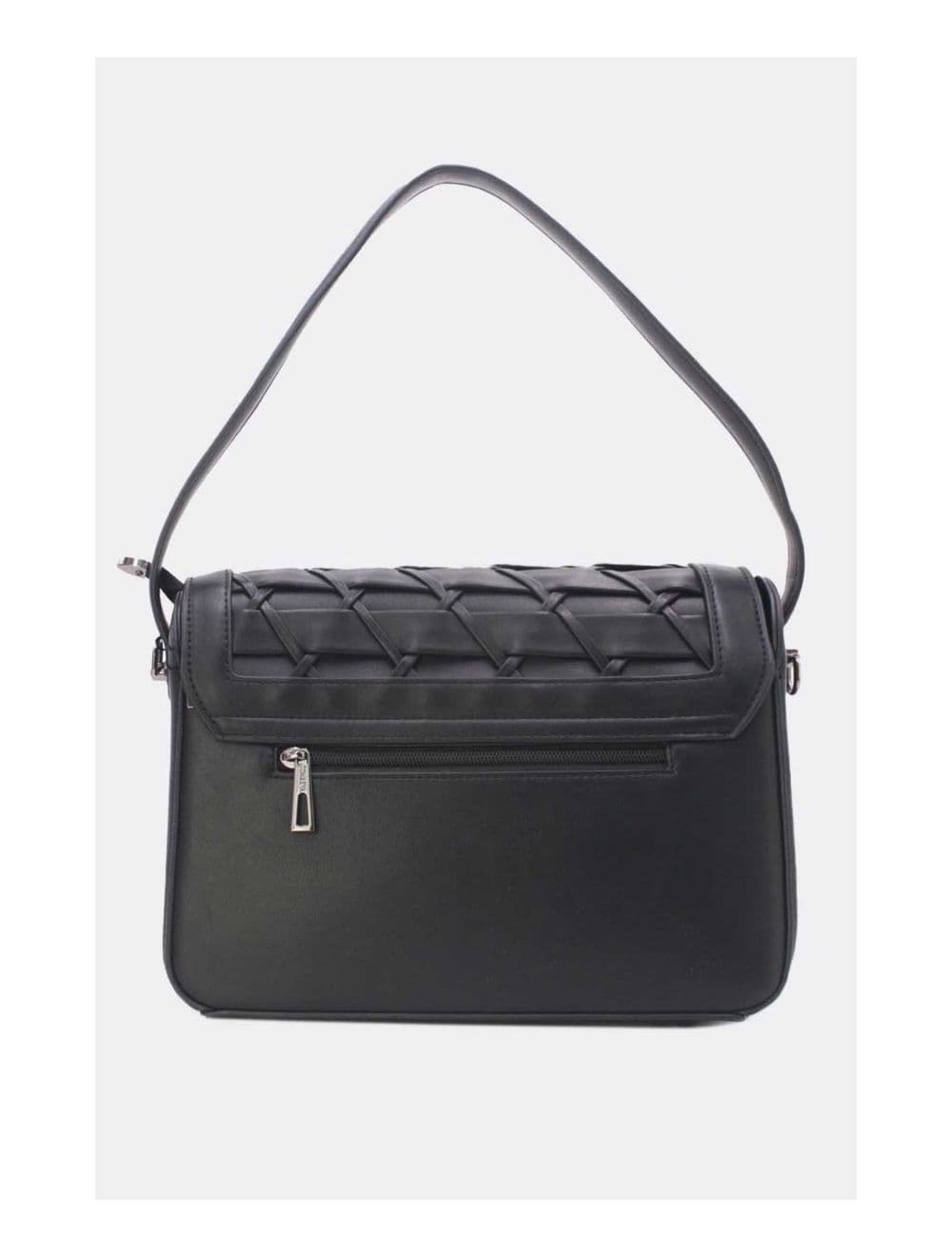 Sac à Main Effet Tressé 24B-6091-Noir — vue 3