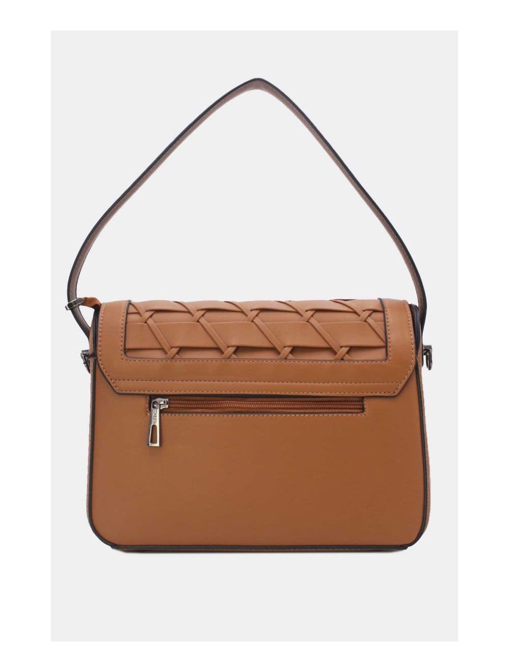 Sac à Main Effet Tressé 24B-6091-Brown/Coffee — vue 3