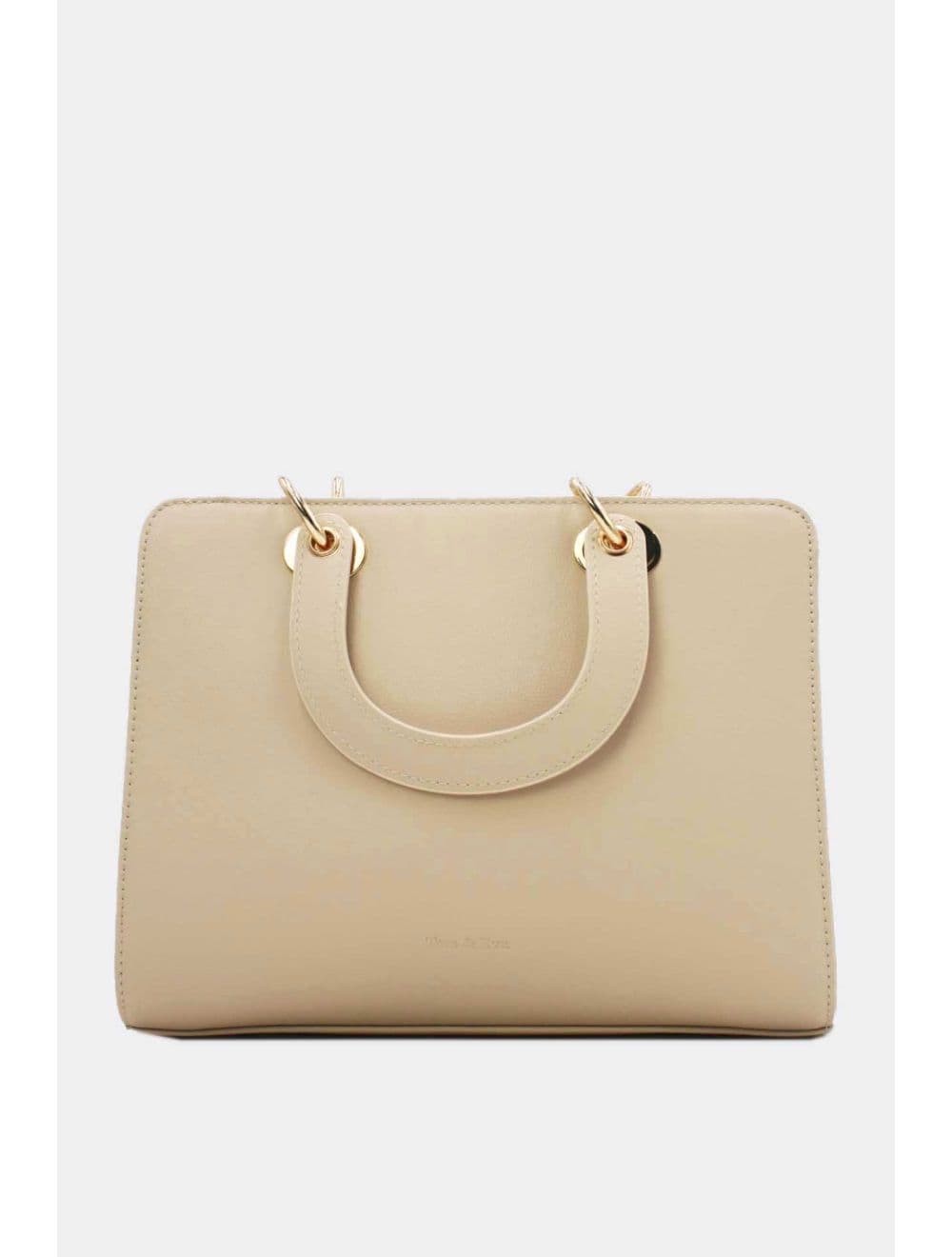 Sac à Main Carré Brodé Lettre 24B-5888-Beige — vue 3