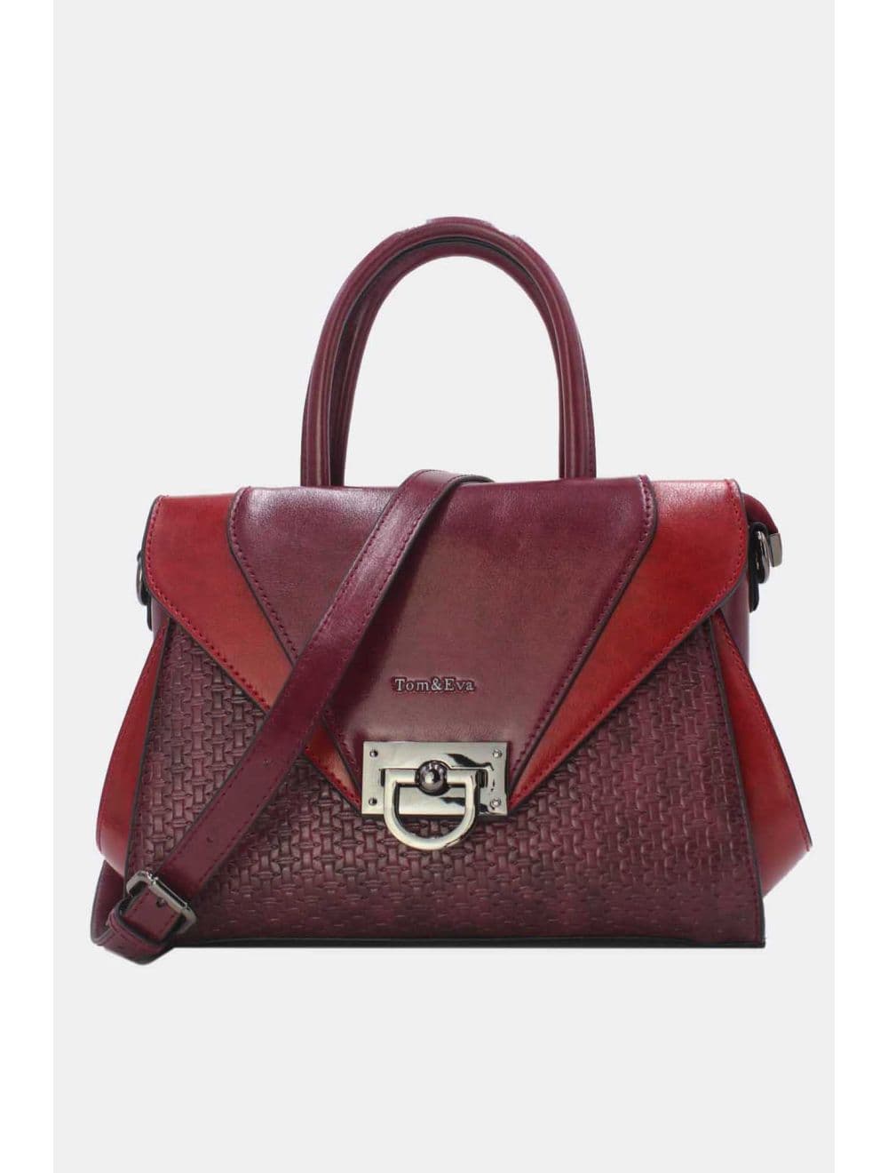Sac à Main Effet Paille 24B-6117-Purple/Burgundy — vue 4