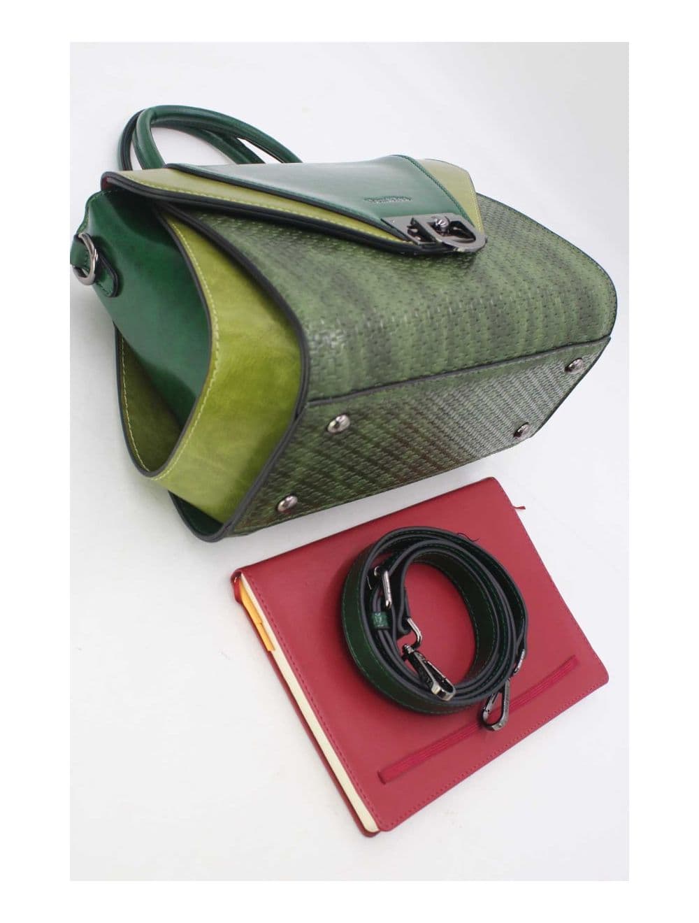 Sac à Main Effet Paille 24B-6117-Green/Green — vue 4