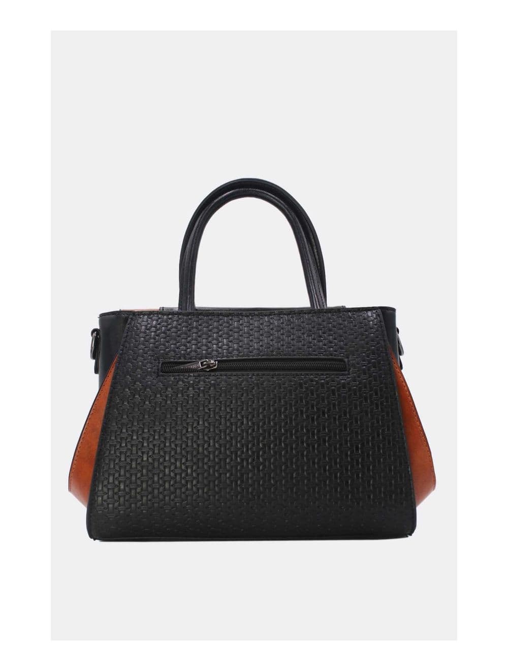 Sac à Main Effet Paille 24B-6117-Black/Brown — vue 3