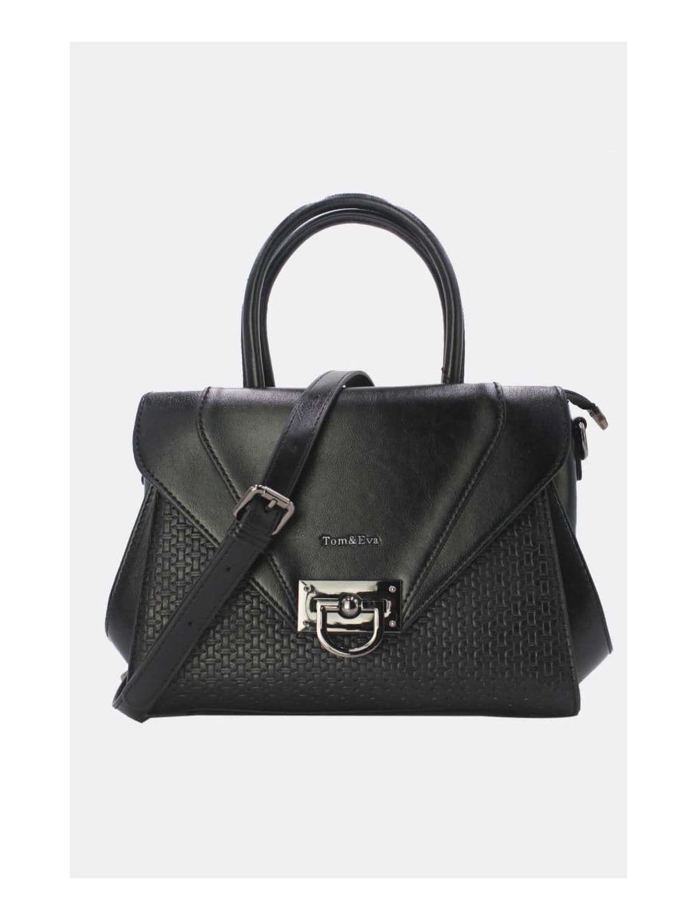 Sac à Main Effet Paille 24B-6117-Noir