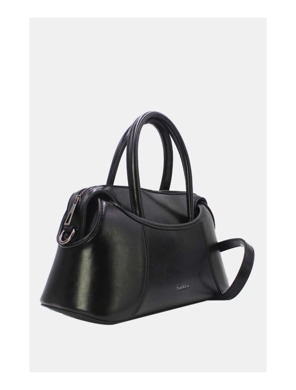 Sac à Main Effet Vernis Style Vintage-24B-6090-Noir