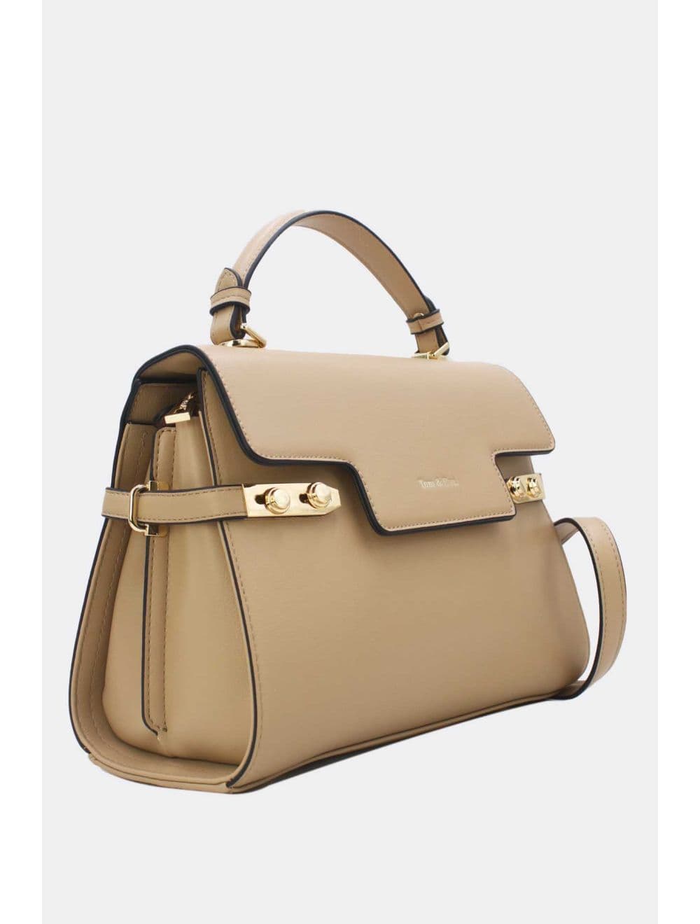 Sac à Main Chic Bicolore Réassort-21B-5180-Abricot — vue 3
