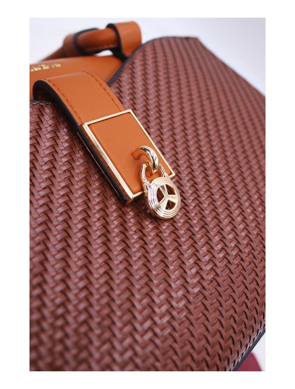 Sac à Main Effet Tressé Multipoches 24B-6107-Brown/Coffee