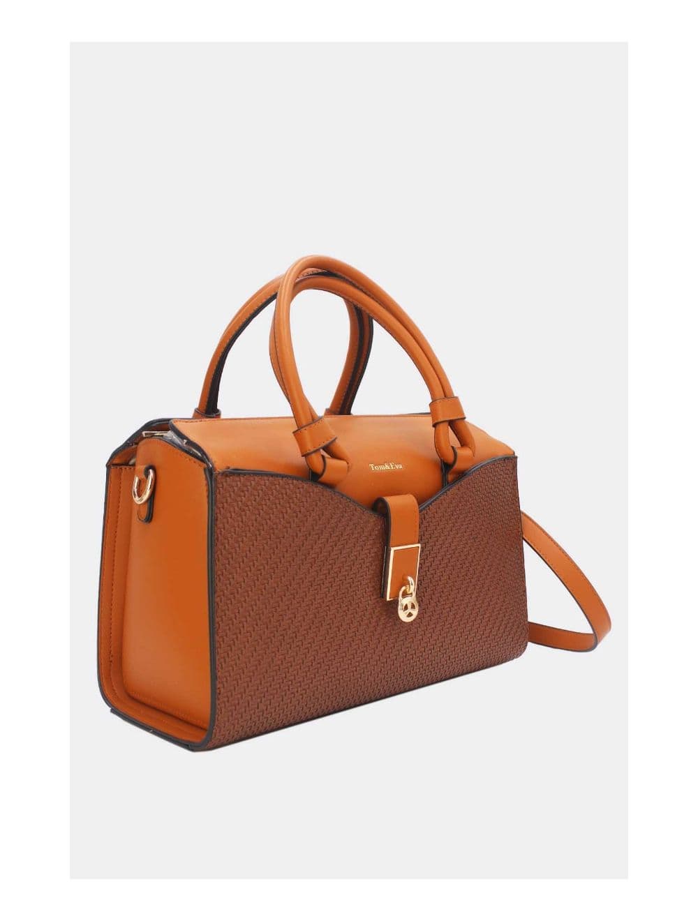 Sac à Main Effet Tressé Multipoches 24B-6107-Brown/Coffee — vue 3