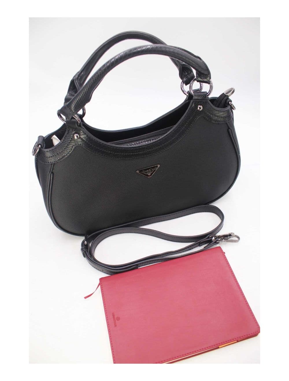 Sac à Main Femme Effet Tissu 24B-6058-Noir — vue 5