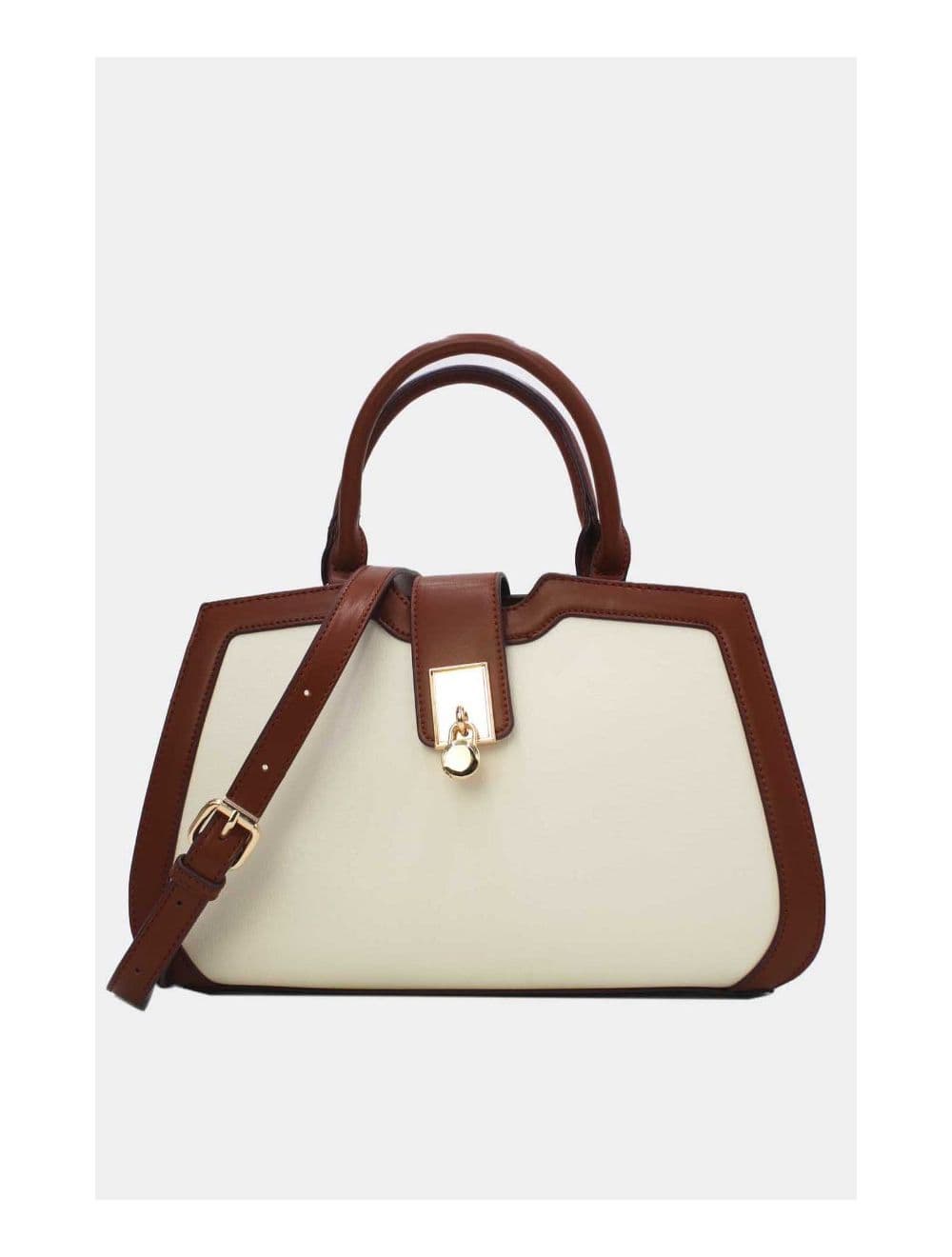 Sac à Main Vintage Femme 24B-5977L-Beige/D.Brown