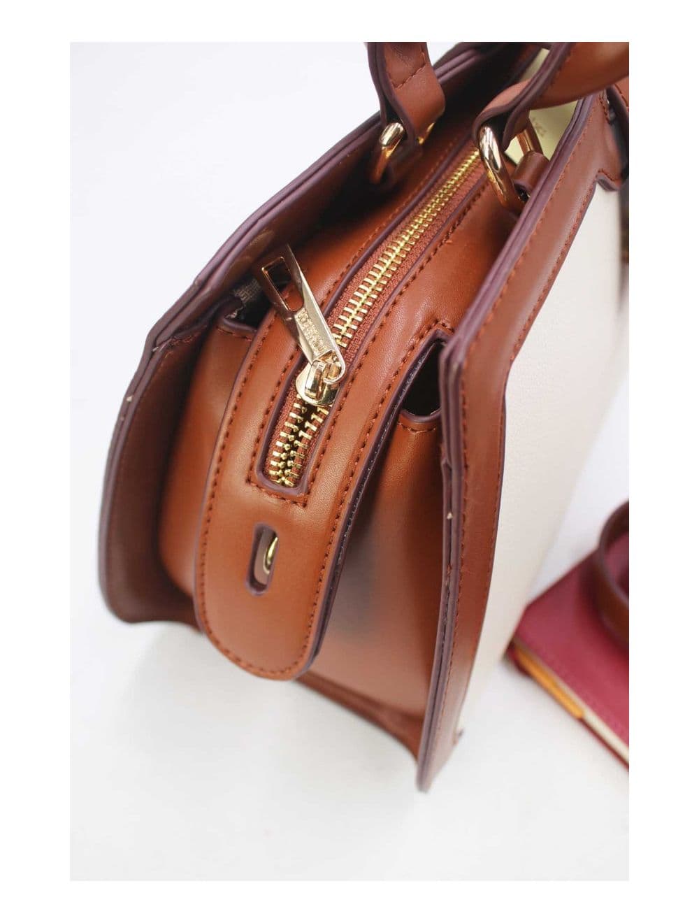 Sac à Main Vintage Femme 24B-5977L-Beige/D.Brown — vue 5