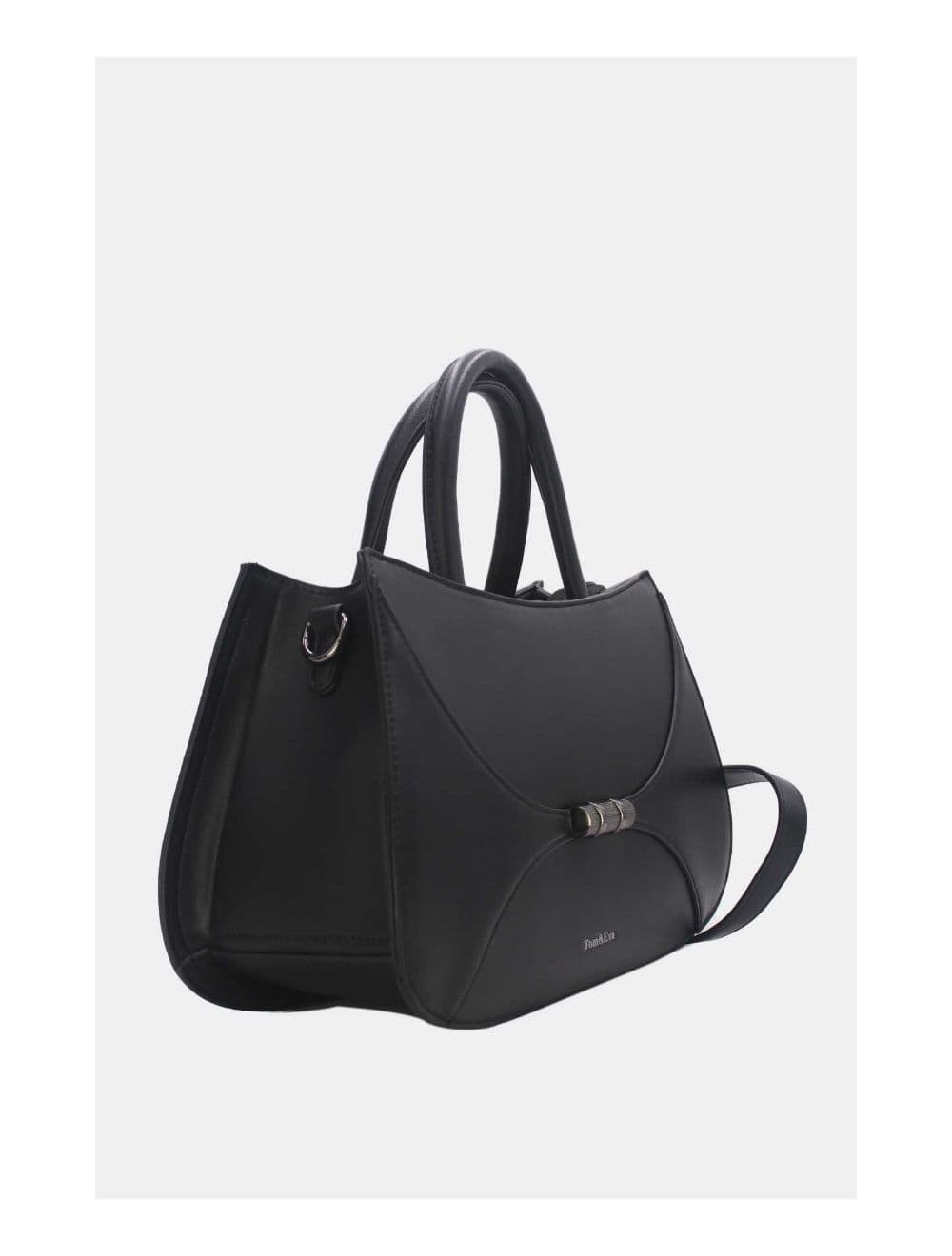 Sac à Main Patchwork Bicolore 24B-6026-Noir — vue 3