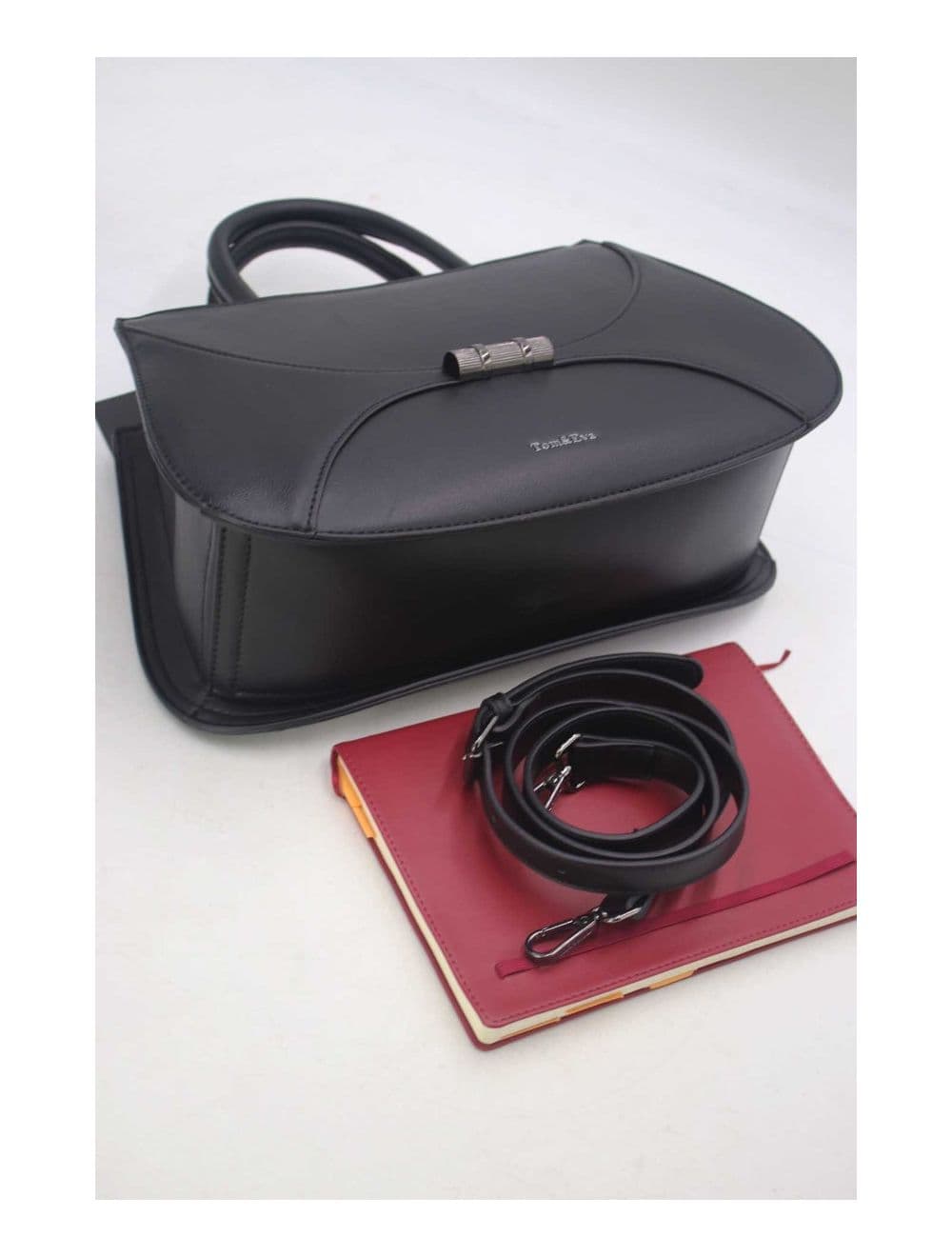Sac à Main Patchwork Bicolore 24B-6026-Noir — vue 5