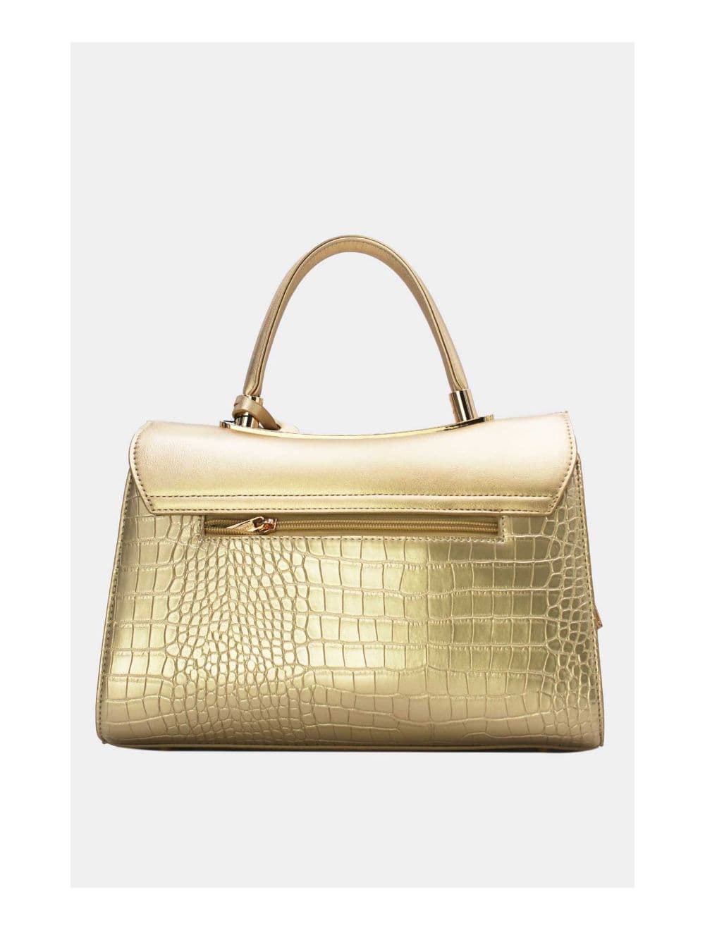 Sac à Main Style Vintage à Effet Croco 23B-5764-Doré — vue 3
